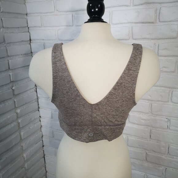 Hyba Ladies Size XL Removable Padding Brown/Beige Lined Sports Bra - Picture 2 of 8